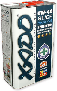xado 0w-40 sl/cf Artic-54 synthetic oil 5 litre can